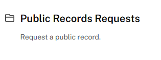 Public Records Request